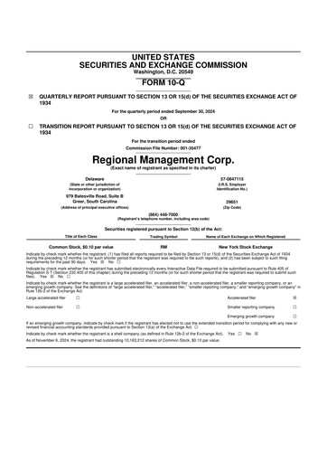 Thumbnail Regional Management Corp.
 10-Q Quarterly Report FY2024 