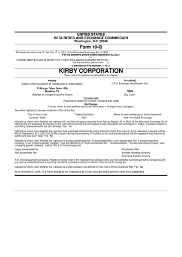 Thumbnail Kirby Corporation
 10-Q Quarterly Report FY2024 