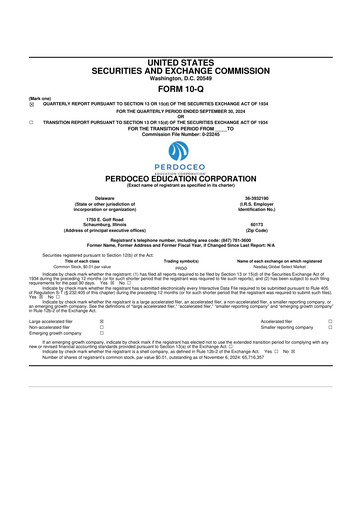 Miniature Perdoceo Education 10-Q Rapport trimestriel 2024 