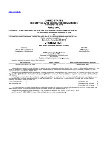 Vorschaubild Vroom 10-Q Quartalsbericht 2024 