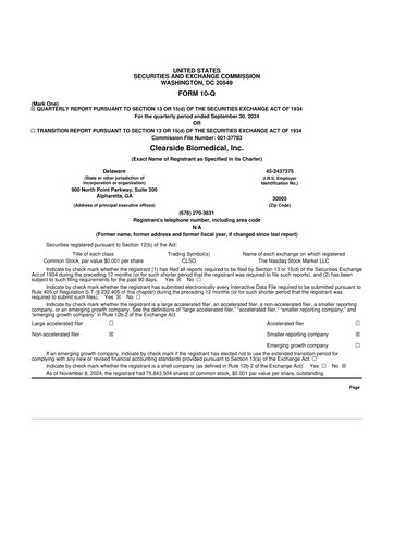 Vorschaubild Clearside Biomedical
 10-Q Quartalsbericht 2024 