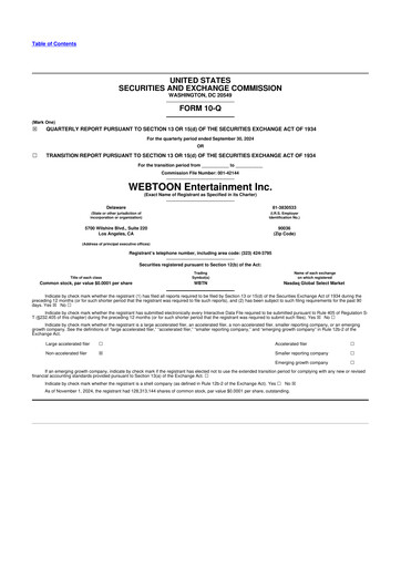 Thumbnail WEBTOON Entertainment 10-Q Quarterly Report FY2024 