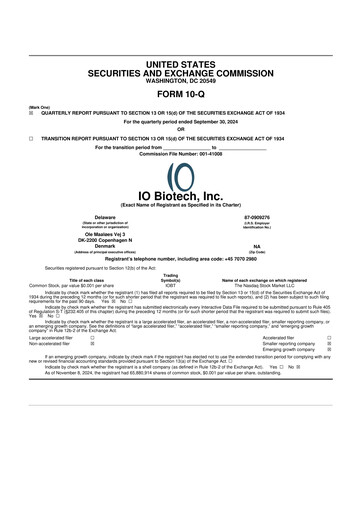 Thumbnail IO Biotech 10-Q Quarterly Report FY2024 