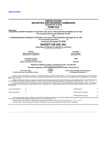 Vorschaubild Rocket Lab 10-Q Quartalsbericht 2024 