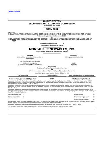 Thumbnail Montauk Renewables 10-Q Quarterly Report FY2024 