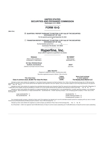 Miniature Hyperfine 10-Q Rapport trimestriel 2024 