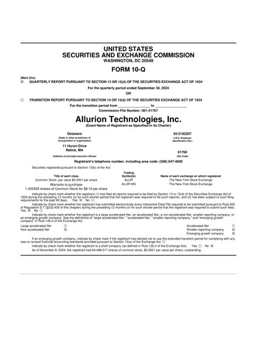 Miniature Allurion Technologies 10-Q Rapport trimestriel 2024 