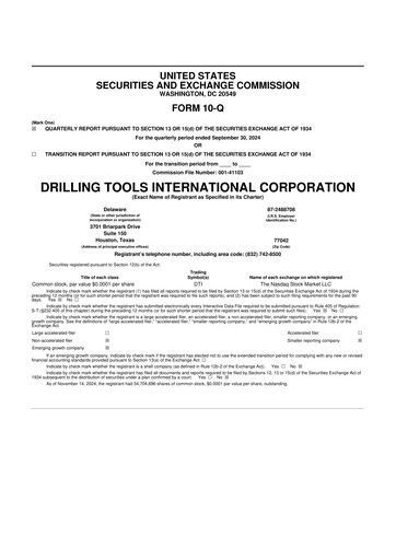 Thumbnail Drilling Tools International 10-Q Quarterly Report FY2024 