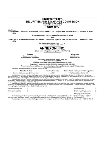 Thumbnail Annexon 10-Q Quarterly Report FY 