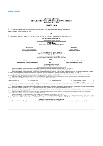 Thumbnail PTC 10-K Annual Report 2024