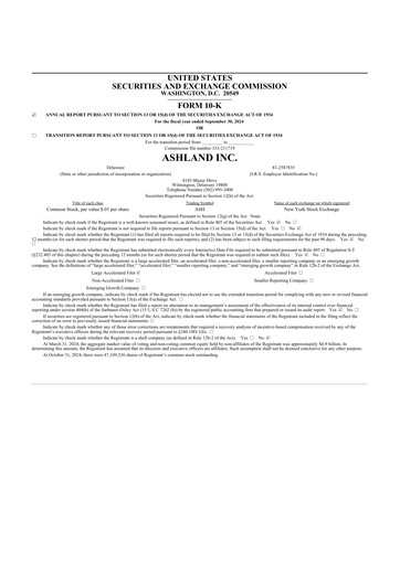 Thumbnail Ashland 10-K Annual Report 2024