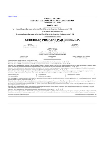 Thumbnail Suburban Propane Partners 10-K Annual Report 2024