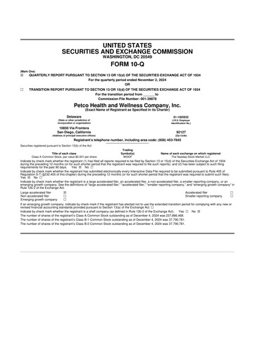 Thumbnail Petco 10-Q Quarterly Report FY2024 