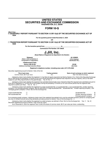 Thumbnail J.Jill
 10-Q Quarterly Report FY2024 