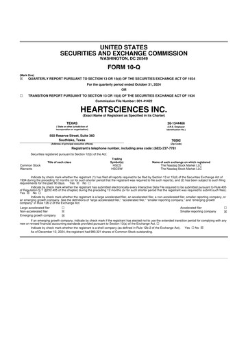 Vorschaubild HeartSciences Inc. 10-Q Quartalsbericht 2025 