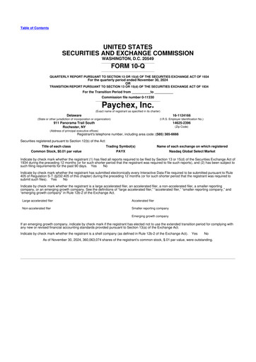 Thumbnail Paychex 10-Q Quarterly Report FY2025 