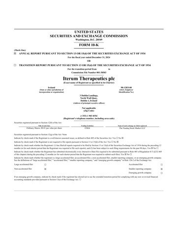 Thumbnail Iterum Therapeutics 10-K Annual Report 2024