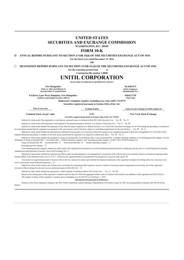 Thumbnail Unitil Corporation
 10-K Annual Report 2024