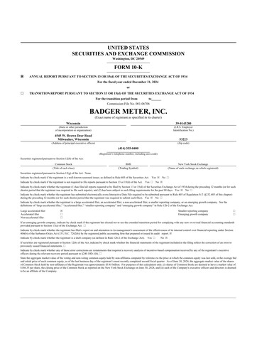 Vorschaubild Badger Meter
 10-K Jahresbericht 2024