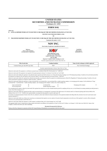 Thumbnail NOV 10-K Annual Report 2024