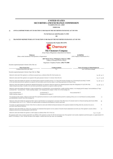 Thumbnail Chemours
 10-K Annual Report 2024