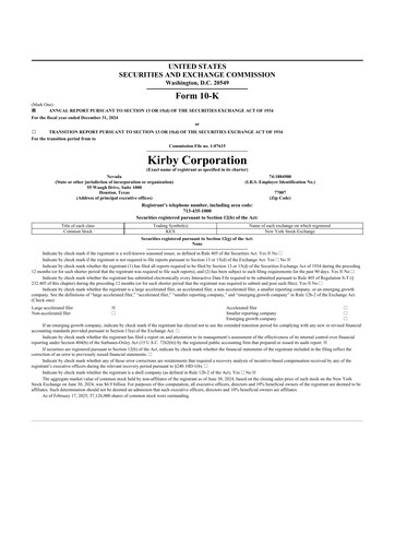 Thumbnail Kirby Corporation
 10-K Annual Report 2024