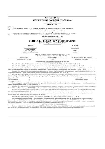 Thumbnail Perdoceo Education 10-K Annual Report 2024