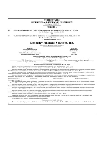 Thumbnail Donnelley Financial Solutions
 10-K Annual Report 2024