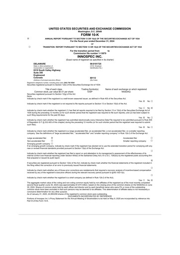 Thumbnail Innospec 10-K Annual Report 2024