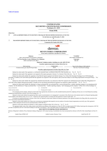 Thumbnail Devon Energy
 10-K Annual Report 2024