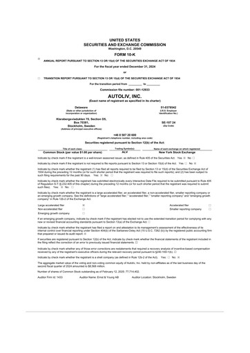Thumbnail Autoliv 10-K Annual Report 2024