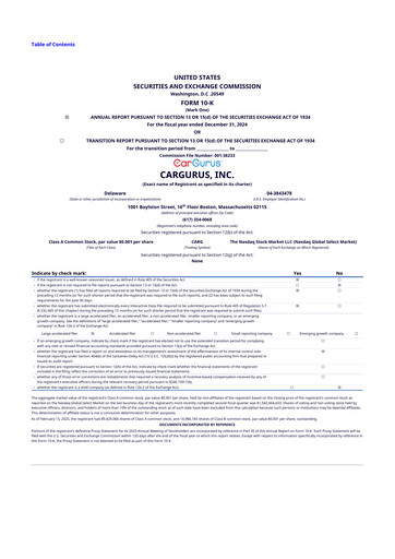 Thumbnail CarGurus 10-K Annual Report 2024