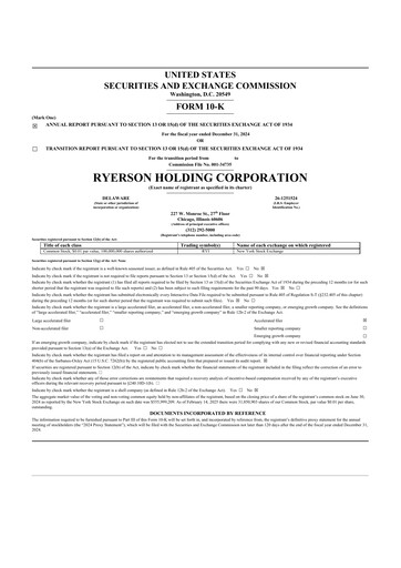 Thumbnail Ryerson 10-K Annual Report 2024