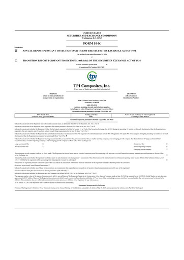 Thumbnail TPI Composites 10-K Annual Report 2024