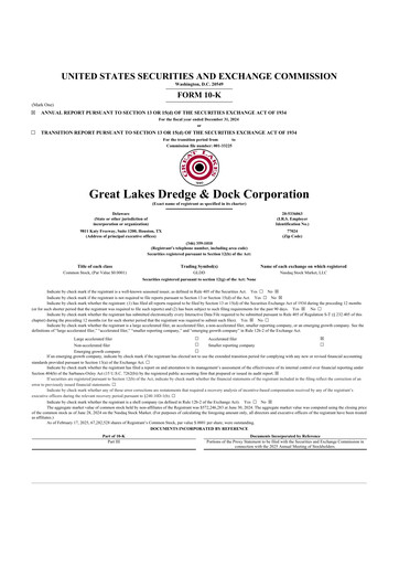 Thumbnail Great Lakes Dredge & Dock Corp. 10-K Annual Report 2024