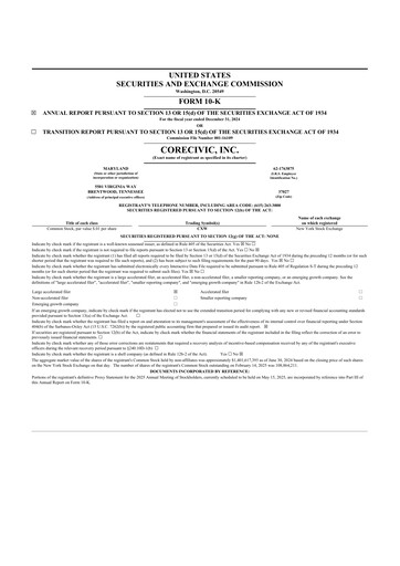 Thumbnail CoreCivic 10-K Annual Report 2024