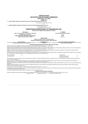 Thumbnail Expeditors International 10-K Annual Report 2024