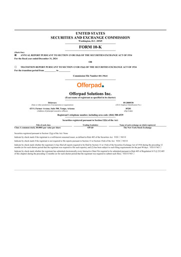 Miniature Offerpad 10-K Rapport annuel 2024