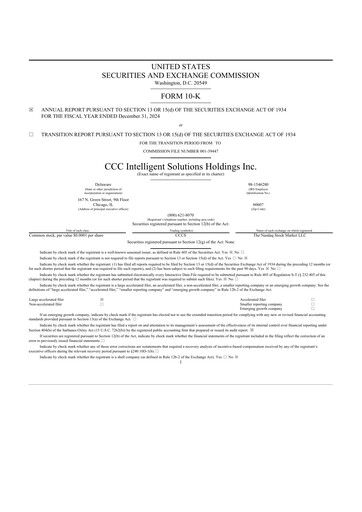 Thumbnail CCC Intelligent Solutions 10-K Annual Report 2024