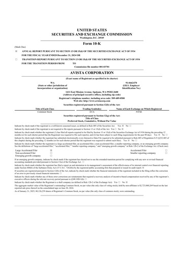 Thumbnail Avista
 10-K Annual Report 2024