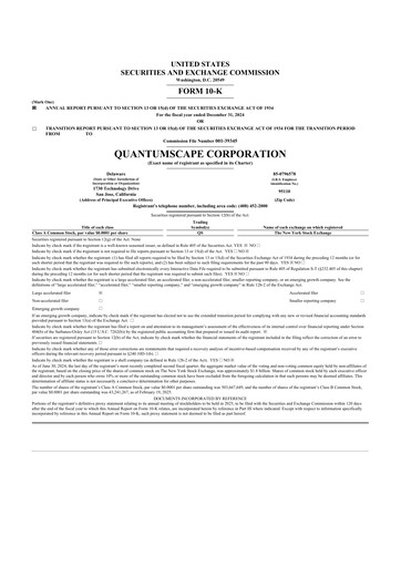 Thumbnail QuantumScape 10-K Annual Report 2024