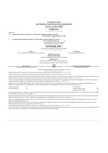 Vorschaubild LENSAR 10-K Jahresbericht 2024