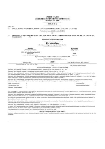 Thumbnail Cars.com 10-K Annual Report 2024