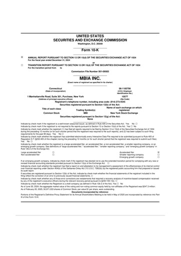 Thumbnail MBIA 10-K Annual Report 2024