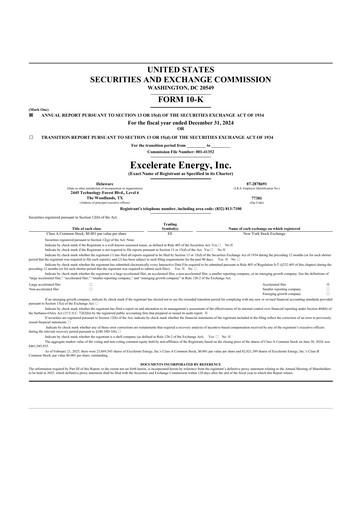 Miniature Excelerate Energy 10-K Rapport annuel 2024