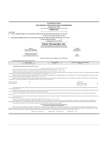 Vorschaubild Soleno Therapeutics 10-K Jahresbericht 2024