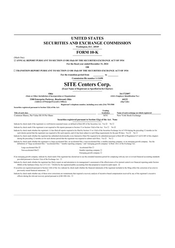 Thumbnail SITE Centers
 10-K Annual Report 2024