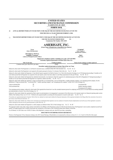 Thumbnail AMERISAFE 10-K Annual Report 2024
