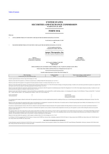 Vorschaubild Apogee Therapeutics 10-K Jahresbericht 2024