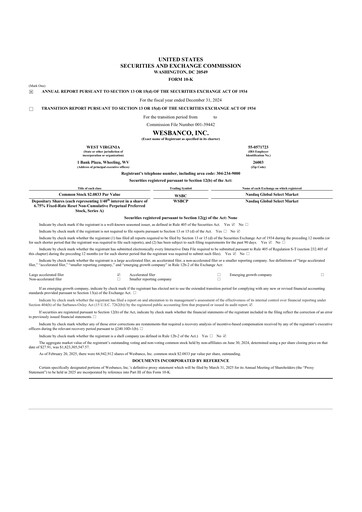 Thumbnail WesBanco 10-K Annual Report 2024